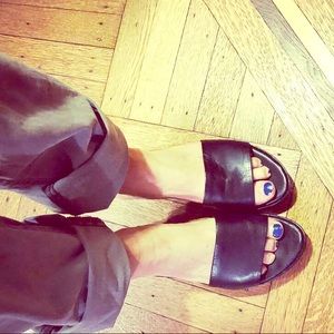 Klik leather slides size 8
